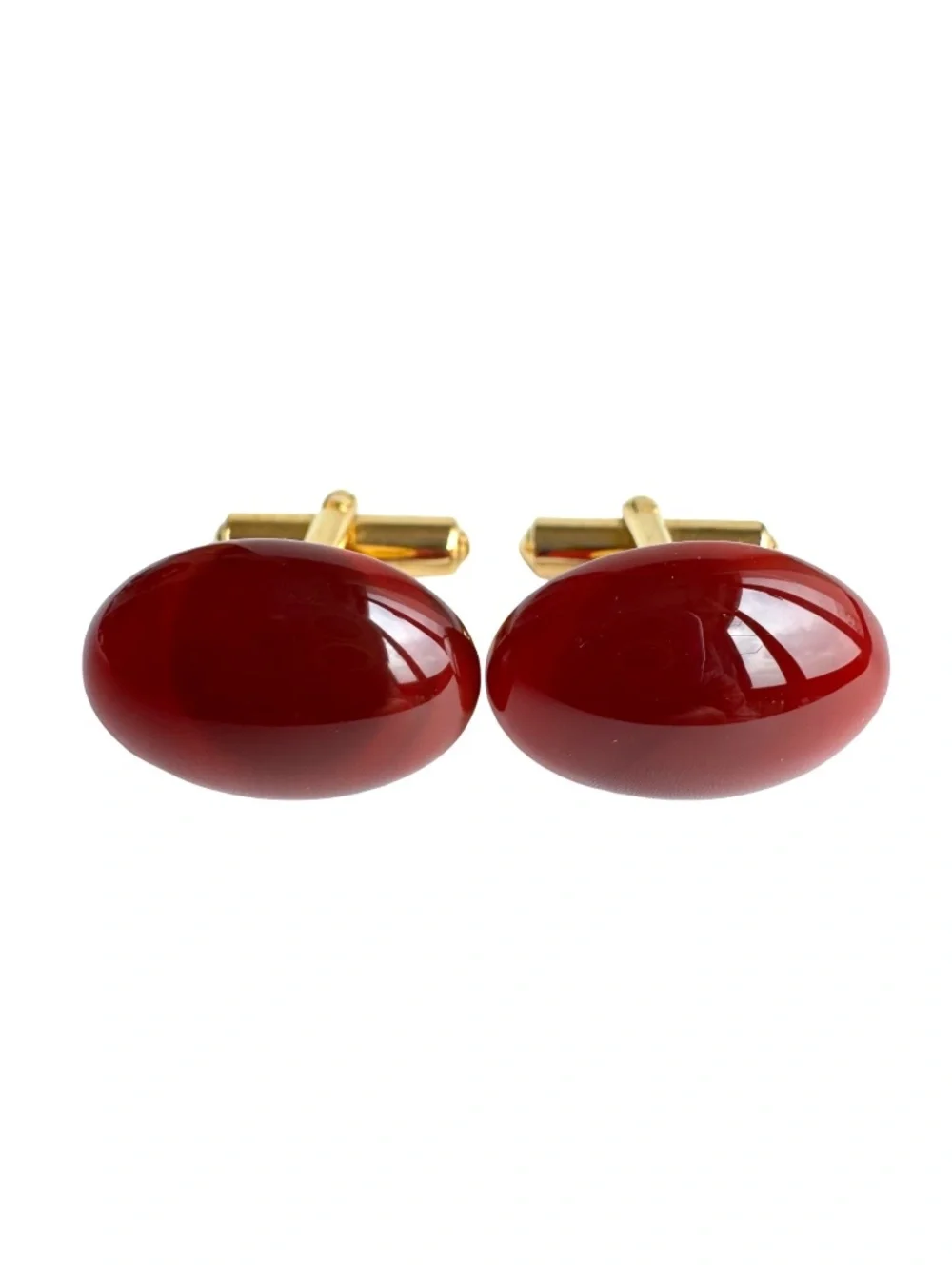 Vintage Red Oval Cufflinks Lot 5 Pairs Cabochon Mens Formal Jewelry Groom Gift